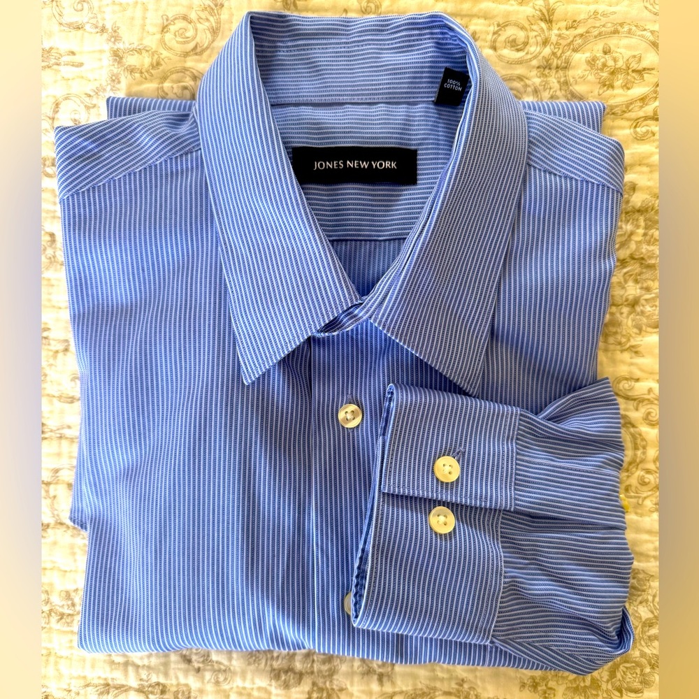 Jones New York Blue Dress Shirt Classic Design, 16,5 34-35🦋
